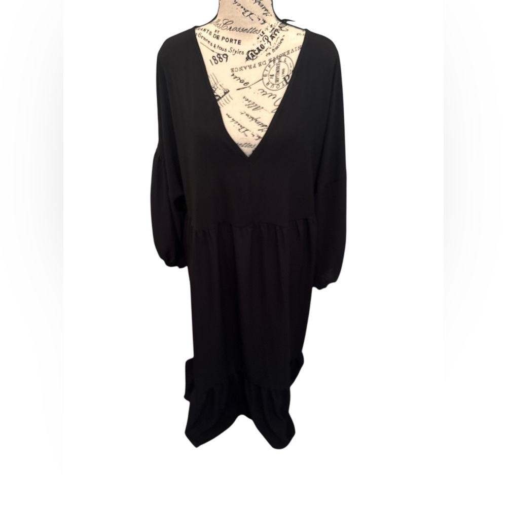 ASOS Curve Black Long Sleeve Dress